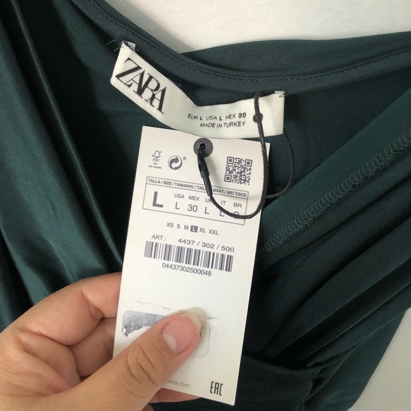 ZARA | GREEN DRESS - Picture 3 of 6